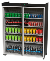 Шкаф холодильный KIFATO АРКТИКА 1400 (встроенный агрегат, стеклянные двери) 